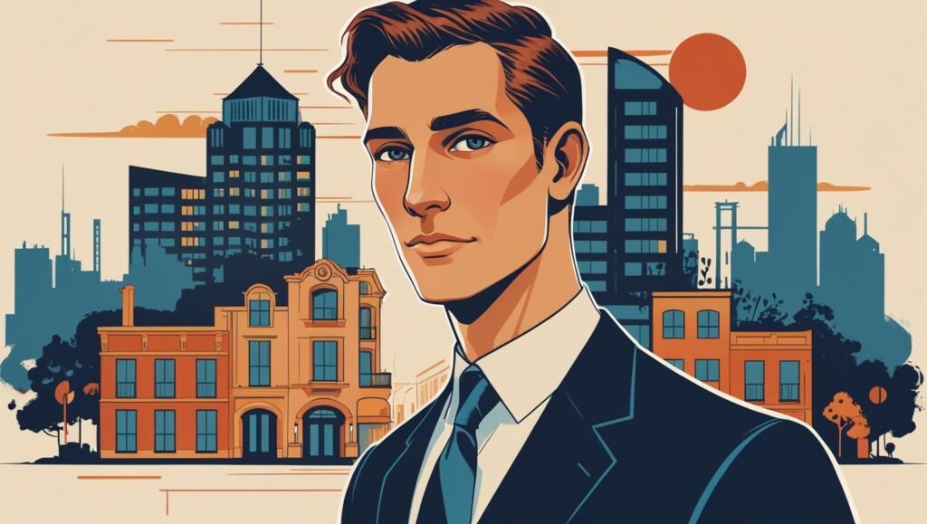 create an illustration that depicts property management